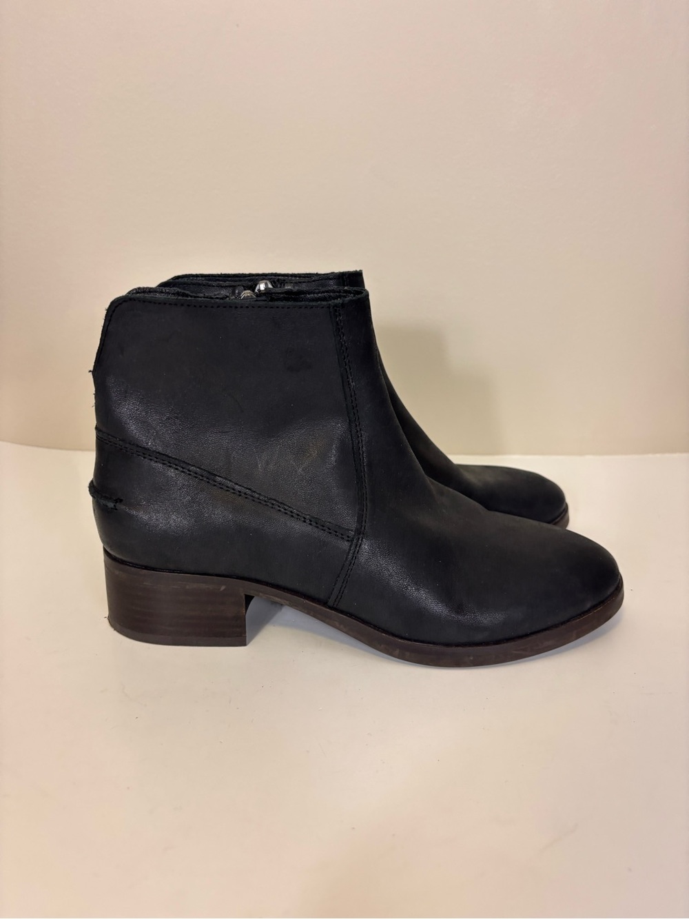 Lucky Brand Black Leather Ankle Booties 7.5